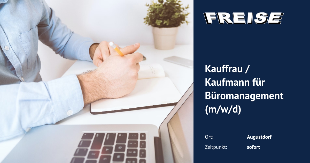 Kauffrau/Kaufmann Für Büromanagement (m/w/d) - Albert Freise GmbH